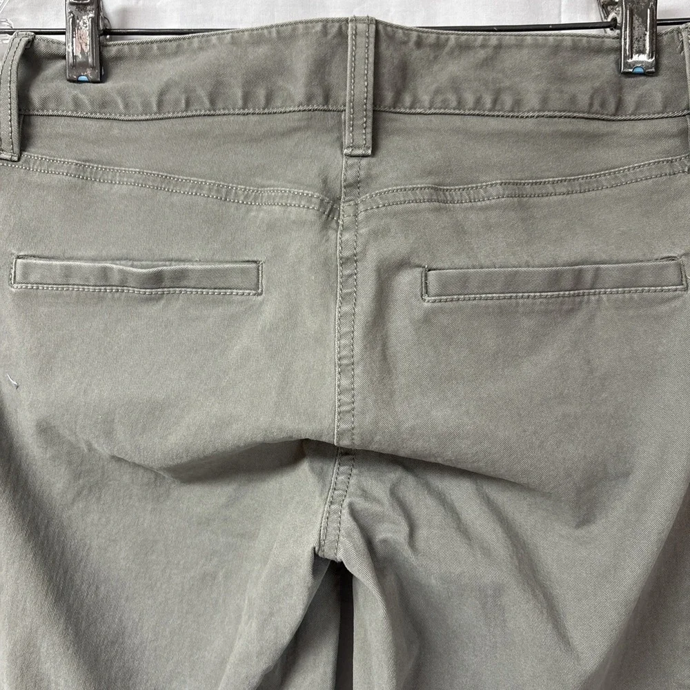 Loft Skinny Ankle Pants Womens 00 Green Khaki Flat Front Chino Modern Marisa